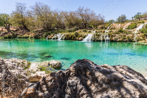 Wadi Darbat Valley, one of the most beautiful and picturesque places of nature in the Dhofar region in the Sultanate of Oman. © dadamira