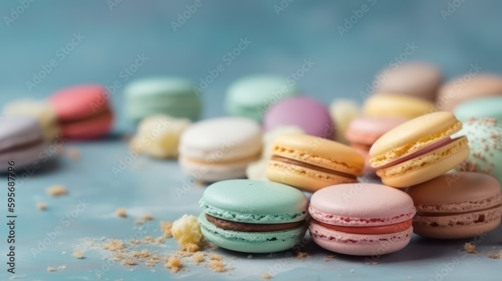 Assorted macarons. Generative AI Assorted macarons. Generative AI