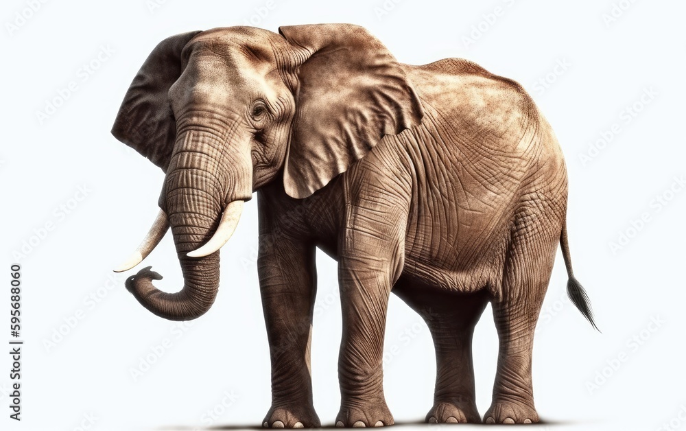 Fototapeta premium An elephant in a background safari animals elephant wallpaper Generative AI