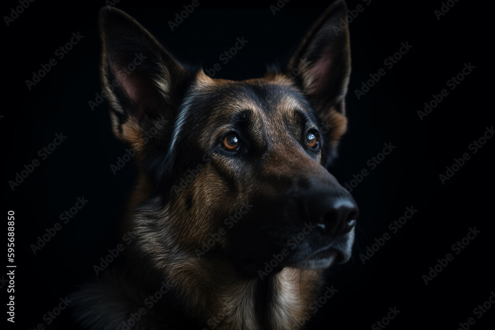 generative ai, amazing portrait of dog