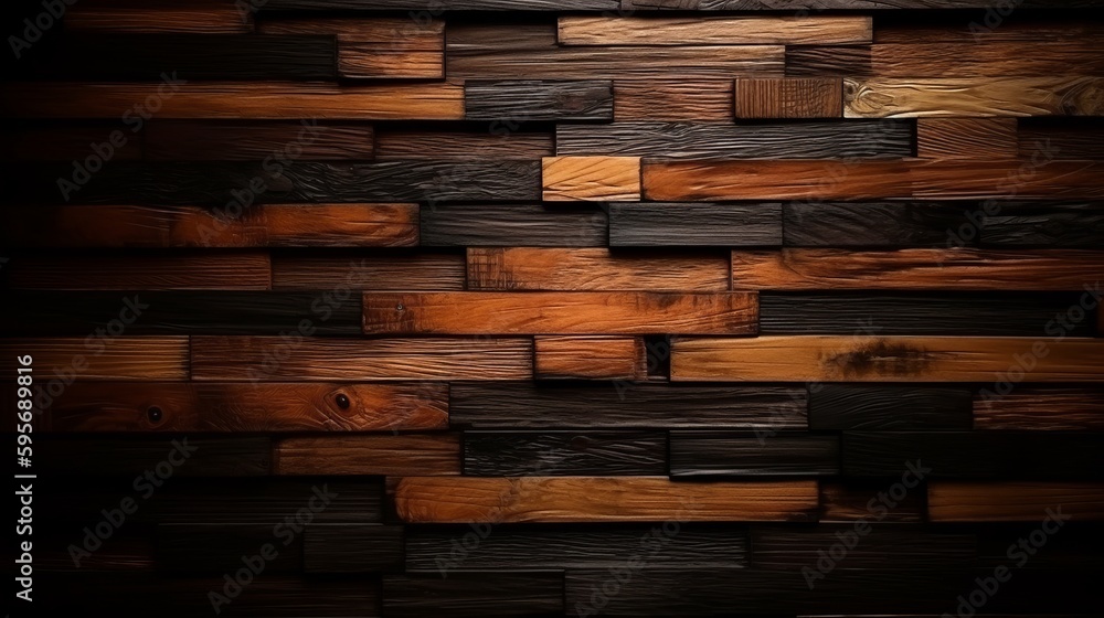 Design of dark wood background. Al generated Design of dark wood background. Al generated