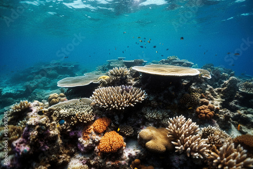 Coral Wonderland  An Underwater View - generative ai
