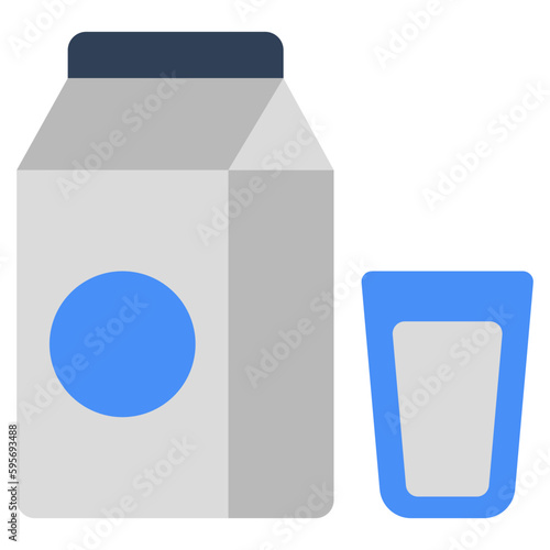 A unique design icon of milk pack 