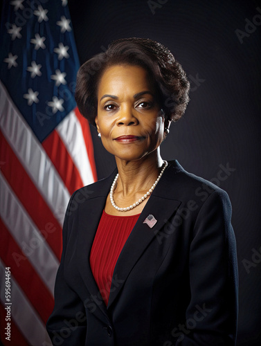 First black female president of USA - generative ai