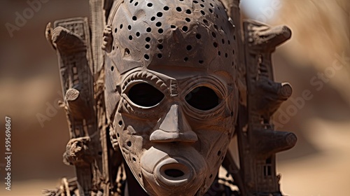 The Malian Dogon mask is used for initiation. Generative AI