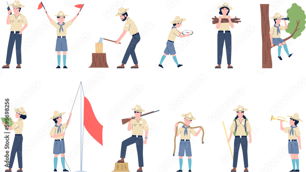 Photo & Art Print Forest rangers, preserve nature park workers, LadadikArt