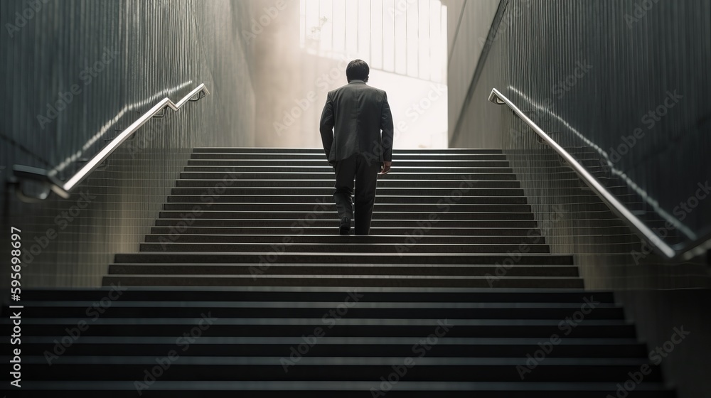 Go to success strain man close-up no face photorealistic. Al generated Go to success strain man close-up no face photorealistic. Al generated