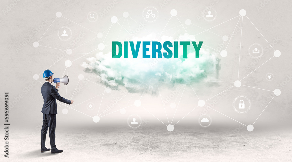 Fototapeta premium Engineer working on a social media concept