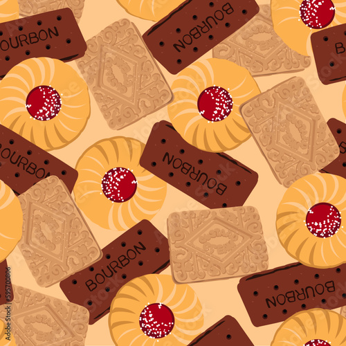 Biscuits Repeat Pattern Design ( seamless )