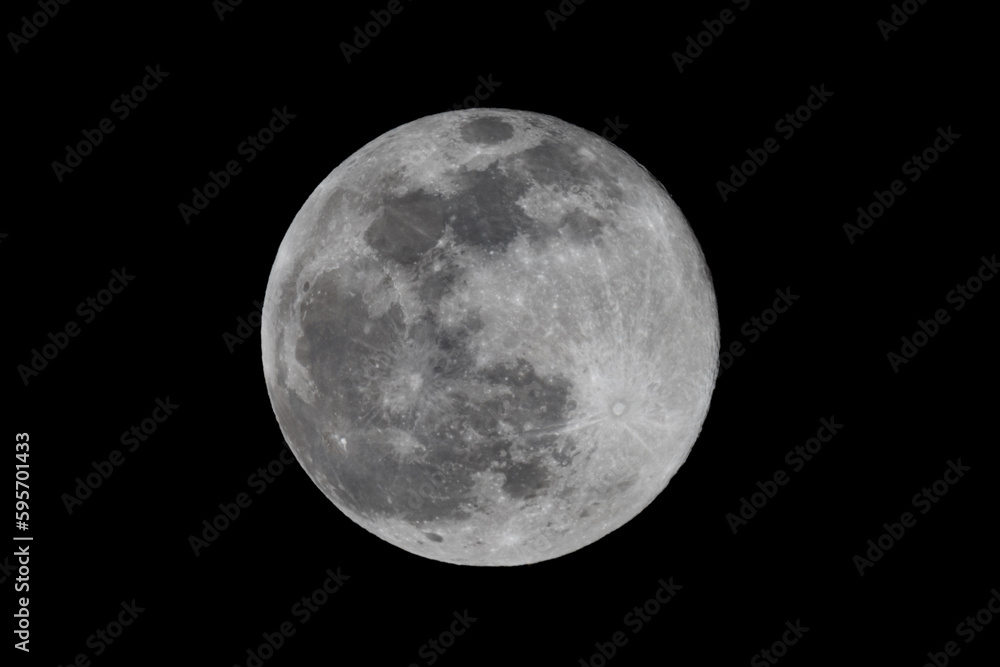 Full moon on a summer night made with a telescope Full moon on a summer night made with a telescope