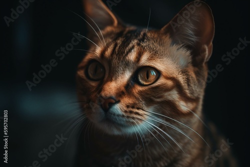 An image of a cat who is a future coder. Generative AI