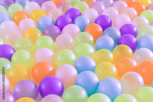 Plakat w ramie Multicolored balls and textures.