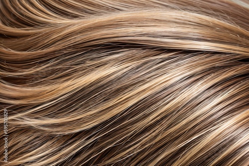 Beautiful healthy shiny hair texture, generative ai.