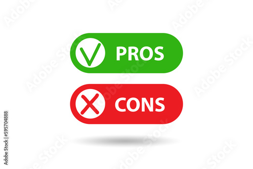 Concept of choosing pros and cons