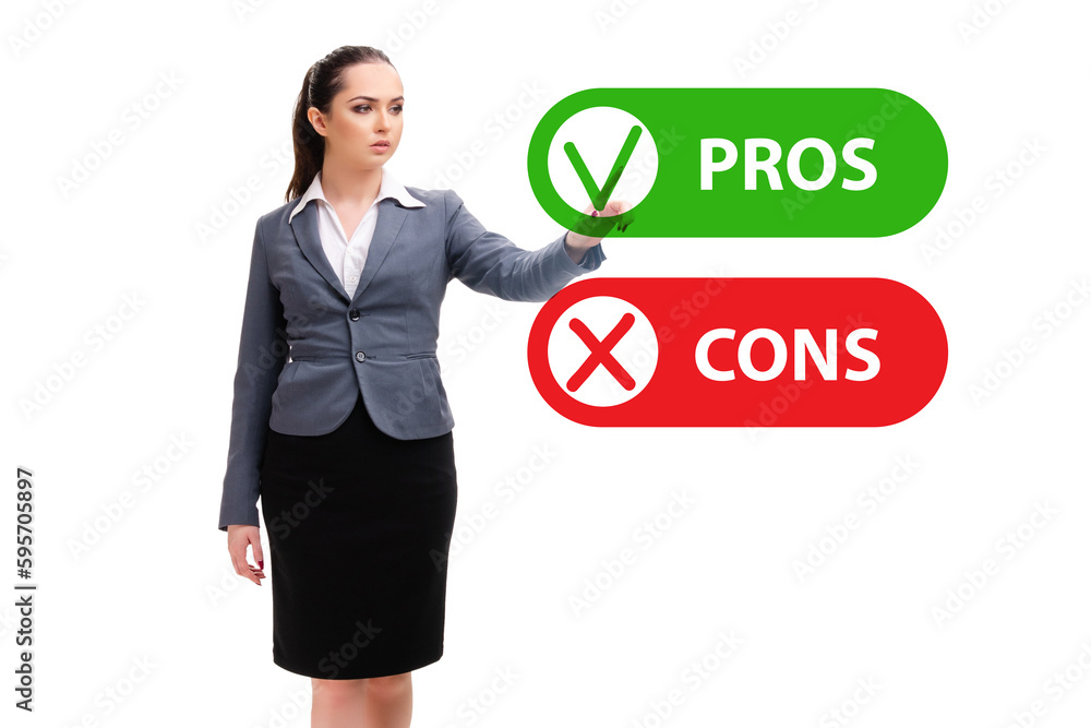 Concept of choosing pros and cons Concept of choosing pros and cons