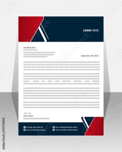 Letterhead flyer corporate official minimal creative abstract professional informative 
newsletter magazine poster brochure design with logo