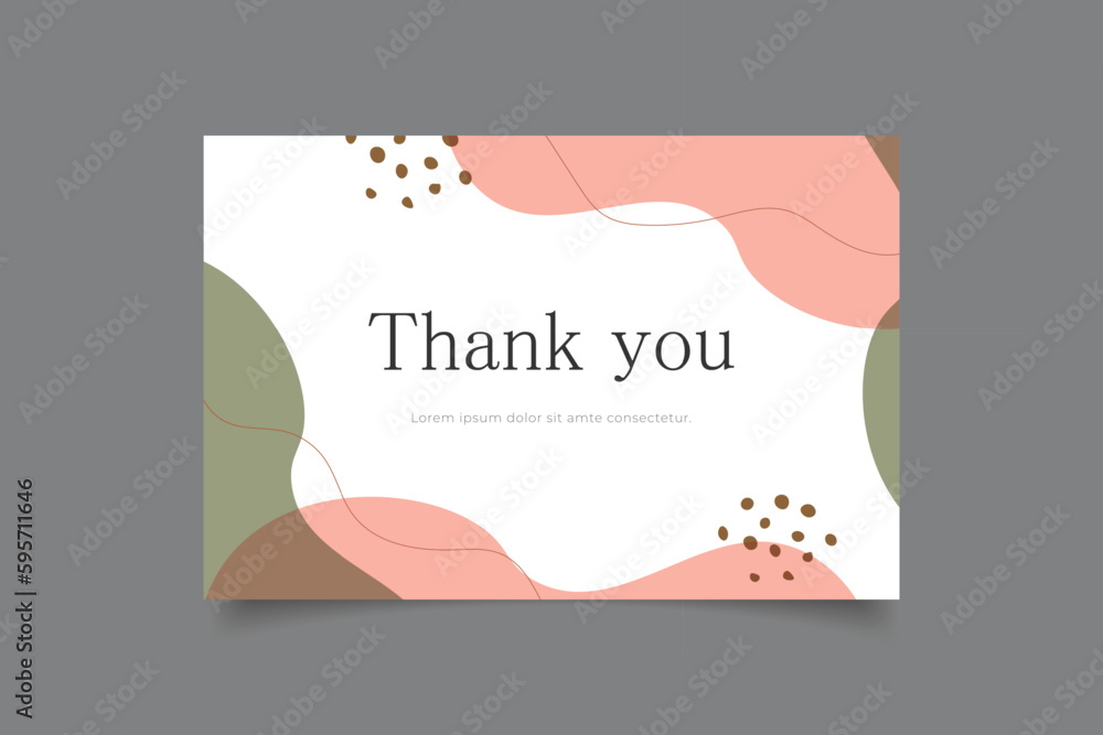 thank you card template design Stock Vector | Adobe Stock