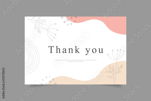 thank you card template design 