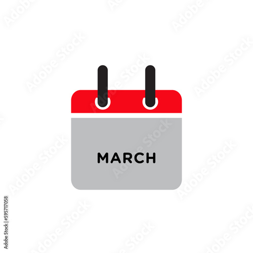 Month calendar icon vector logo design template