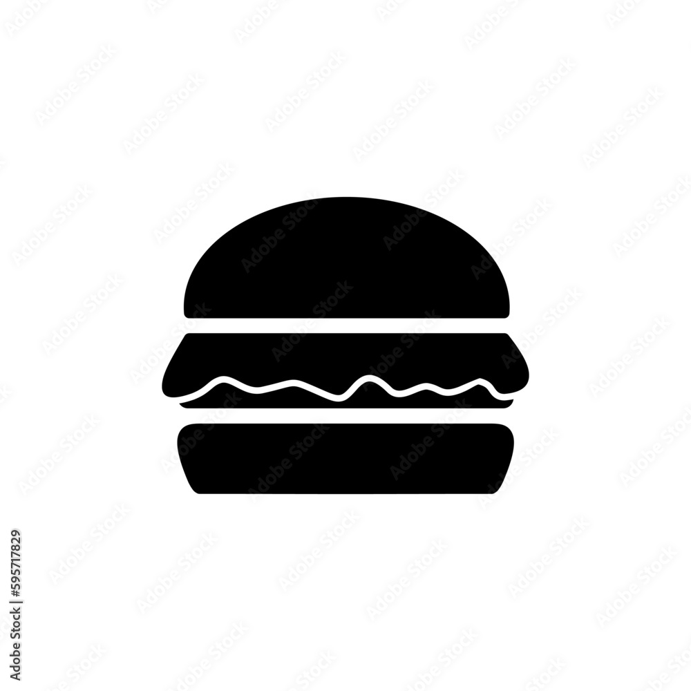 Fototapeta premium Burger icon vector. hamburger logo icon. fast food icon