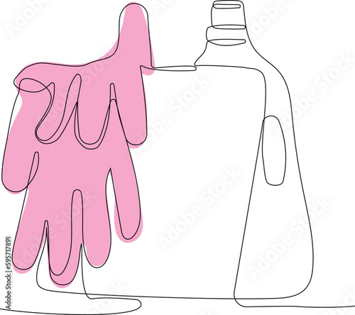 Home cleaning service landing page design concept, illustration of janitors with cleaning tools. Vector illustration