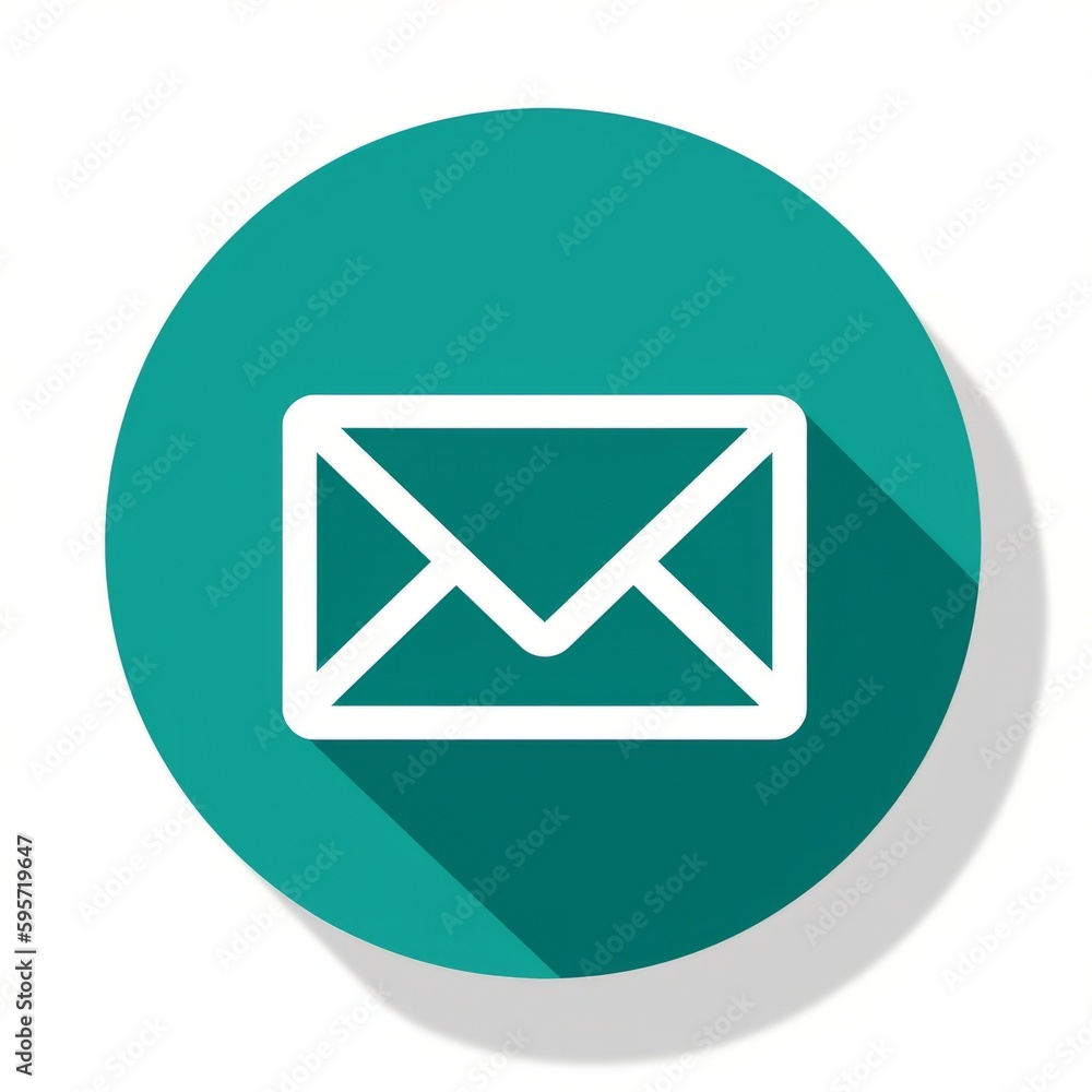 An email icon, line art illustration. Generative AI. An email icon, line art illustration. Generative AI.