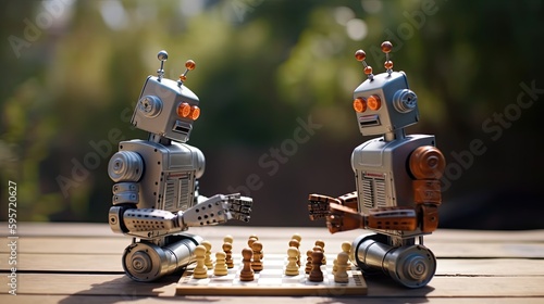 Little robots playing chess