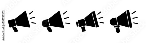 Megaphone icon vector illustration. Loudspeaker sign and symbol