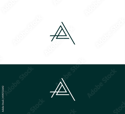 Letter A, AA Logo. A Letter Design Vector