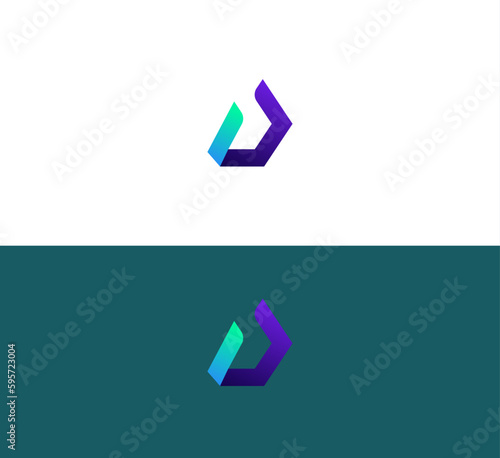Letter D logo icon design template elements