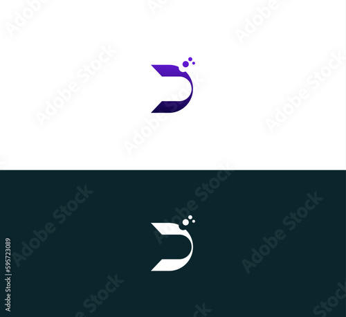 Letter D logo icon design template elements