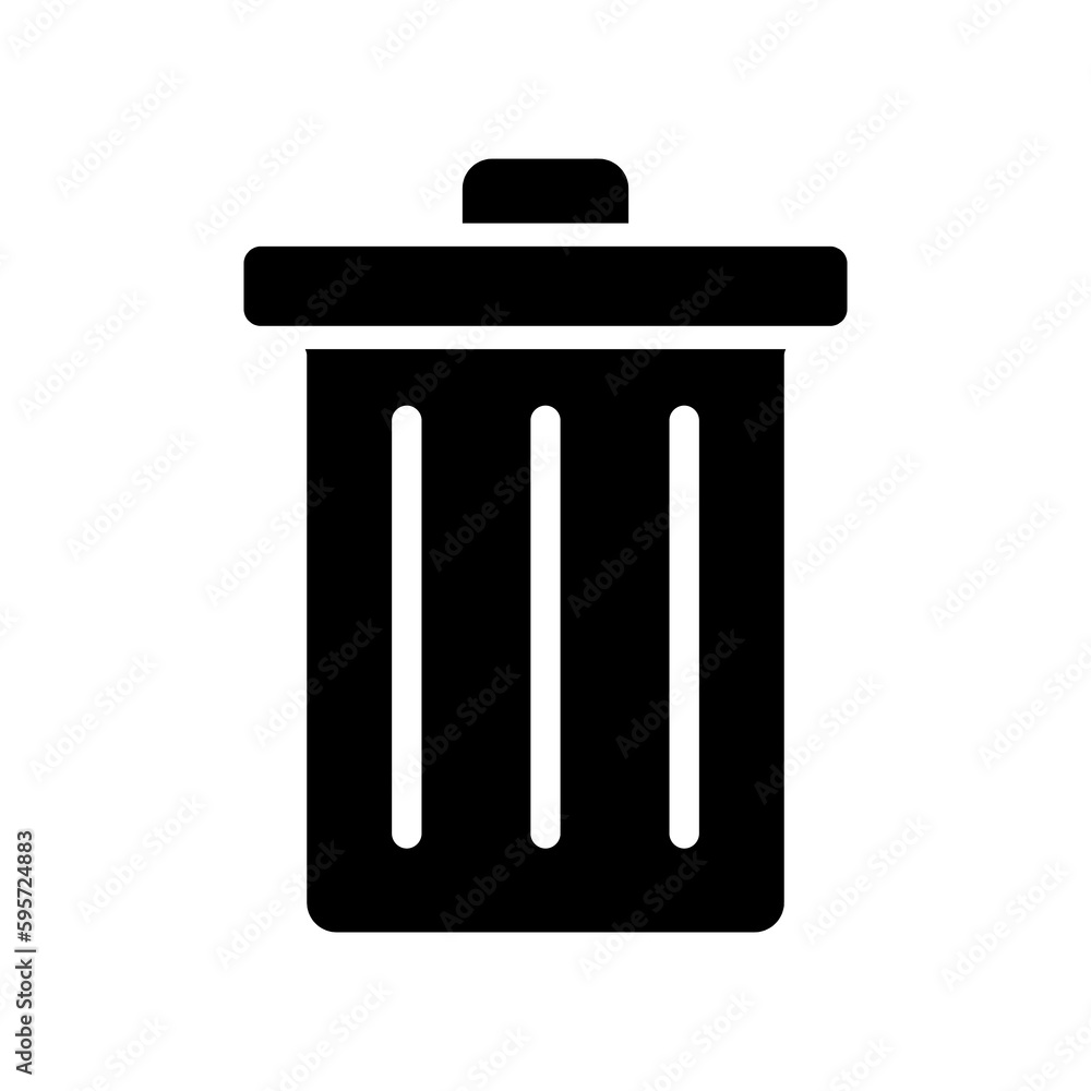 Delete icon vector. Simple bin sign for app and site Delete icon vector. Simple bin sign for app and site