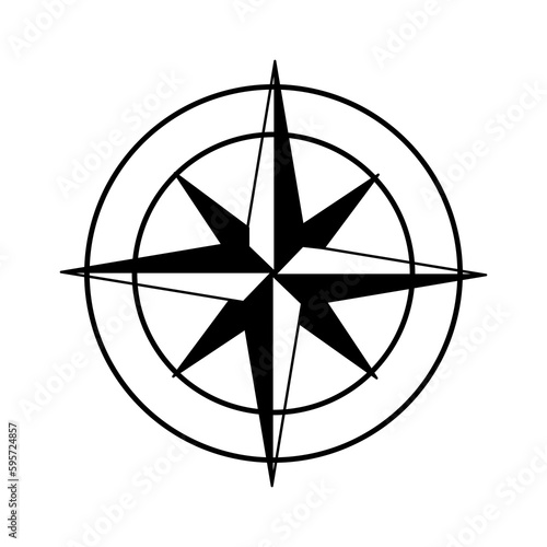 Fototapeta Naklejka Na Ścianę i Meble -  Compass icon vector. Simple navigation sign for ap and site..eps