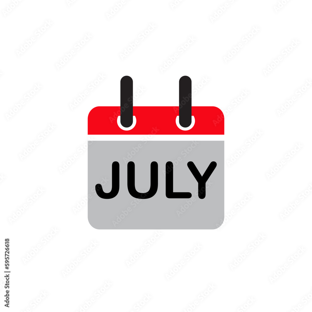 Month name to date icon vector logo template