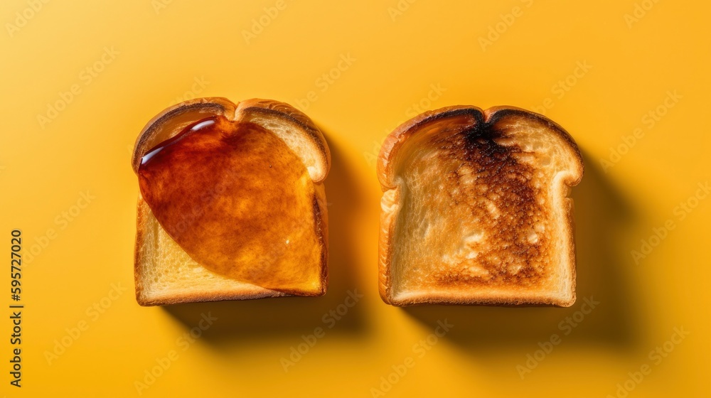 Breakfast toast generated with Generative AI technology Breakfast toast generated with Generative AI technology