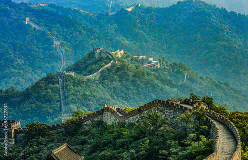 Canvas Print View of the Great Wall of China, Mutianyu section