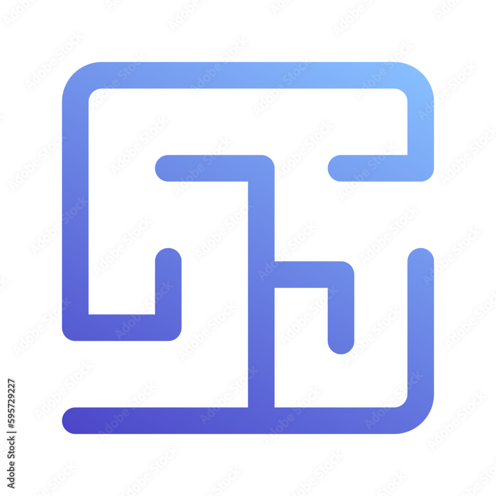 maze gradient icon maze gradient icon
