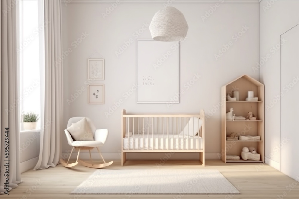Aesthetic Baby Room Interior Created with Generative AI Aesthetic Baby Room Interior Created with Generative AI
