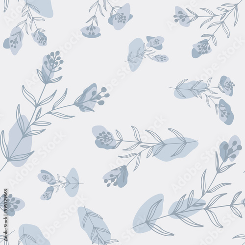 Minimal Floral Seamless Patterns 