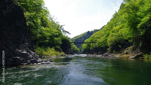 龍王峡と新緑（栃木県日光市）