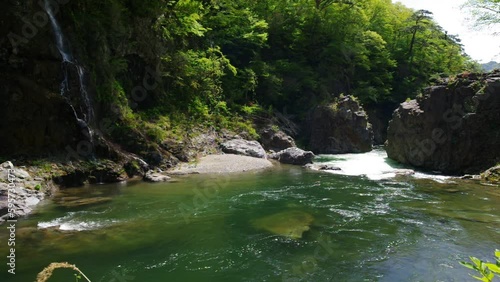 龍王峡と新緑（栃木県日光市）