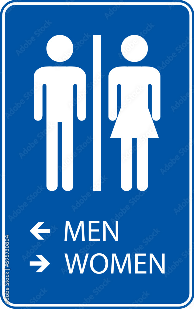Bathroom Directional Sign Men Left, Women Right Bathroom Directional Sign Men Left, Women Right