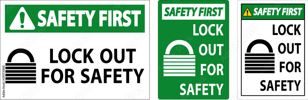 Safety First High Radiation Area Sign On White Background