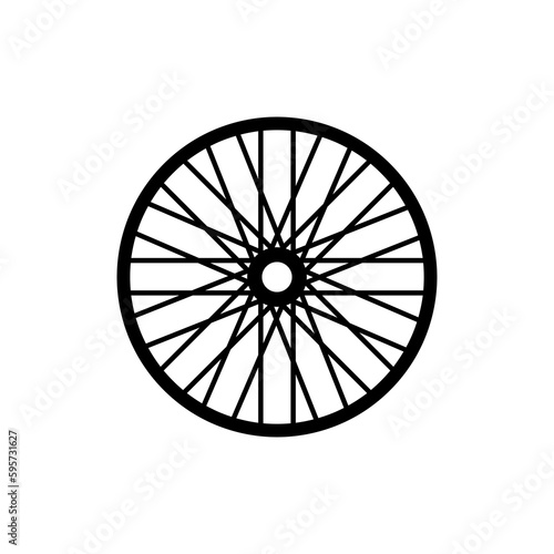 Bicycle wire wheel illustration on white background..eps