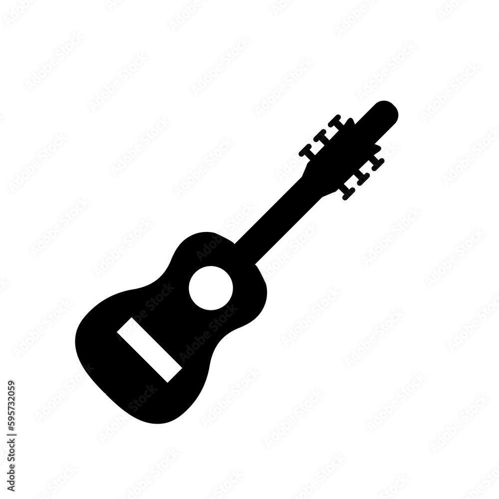 Ukulele (Hawaiian Guitar) icon illustration on white background..eps Ukulele (Hawaiian Guitar) icon illustration on white background..eps