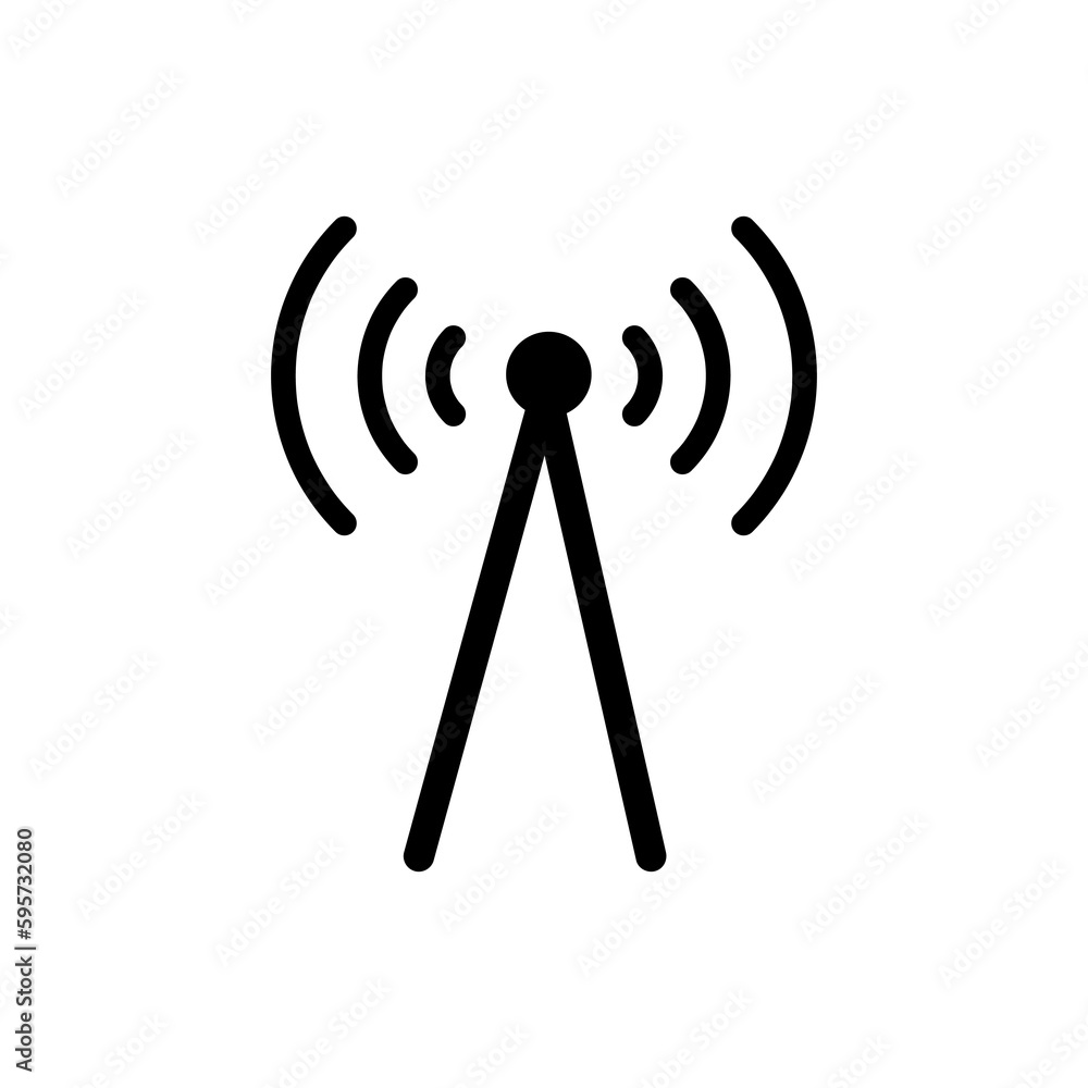 Wireless signal source, receiver vector icon on white background..eps Wireless signal source, receiver vector icon on white background..eps
