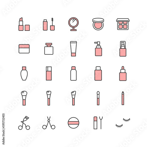 コスメのカラーアイコンセット