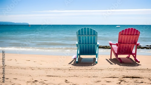 Beach chairs at the beach © Rax Qiu