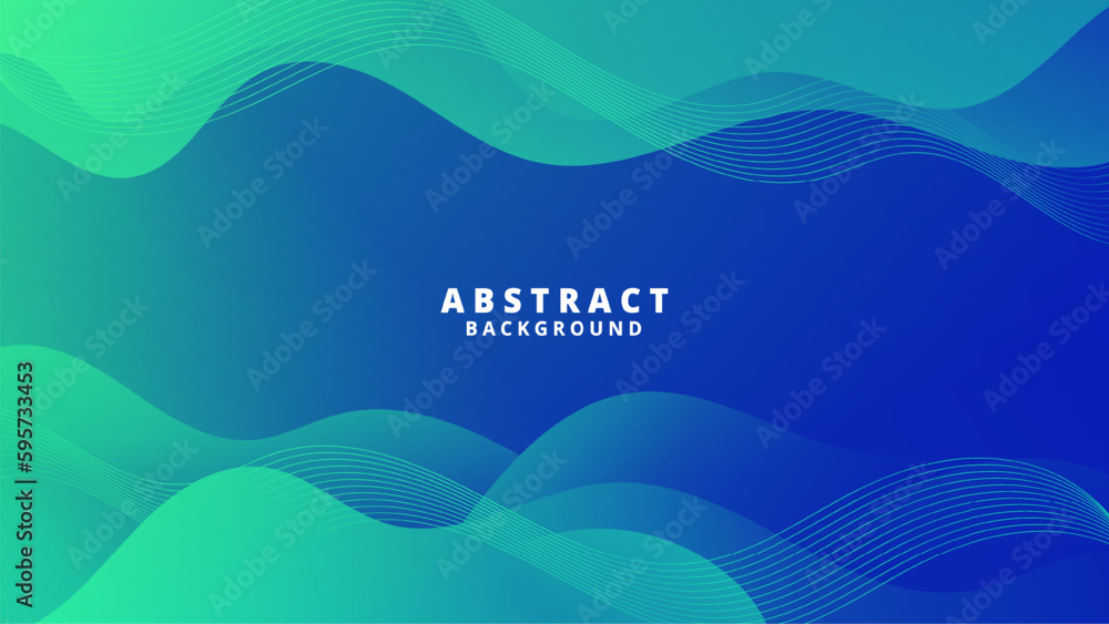 Abstract Gradient green blue liquid background. Modern background ...