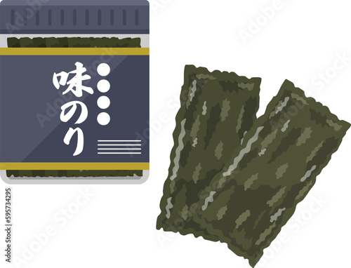 容器に入った、味付け海苔のイラスト